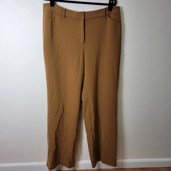 Chico's Saddle Brown Trouser Pants Sz. 2.5 Tall - Picture 1 of 6